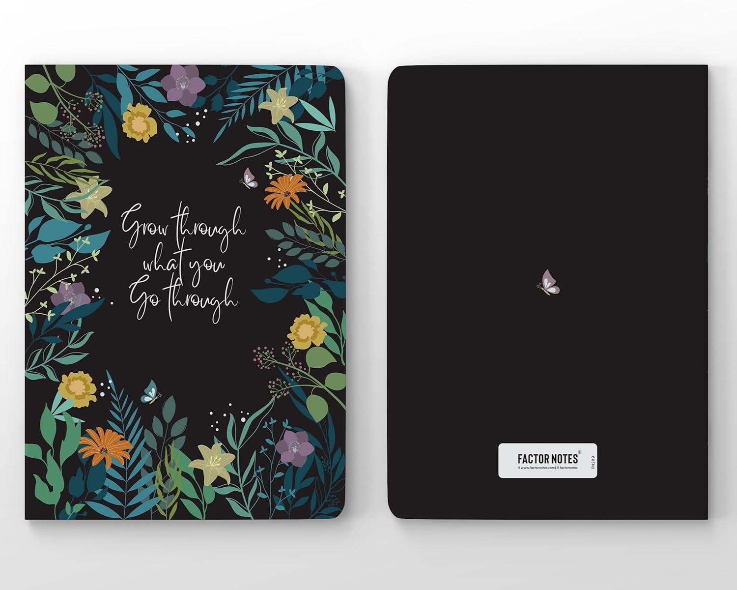 Factor Notes 90 GSM A5 Notebook Ruled 160 Pages - Night Garden Factor Notes